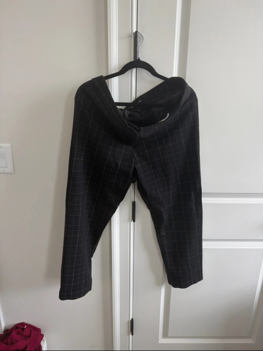 Women’s ' Black Windowpane Dress Pants